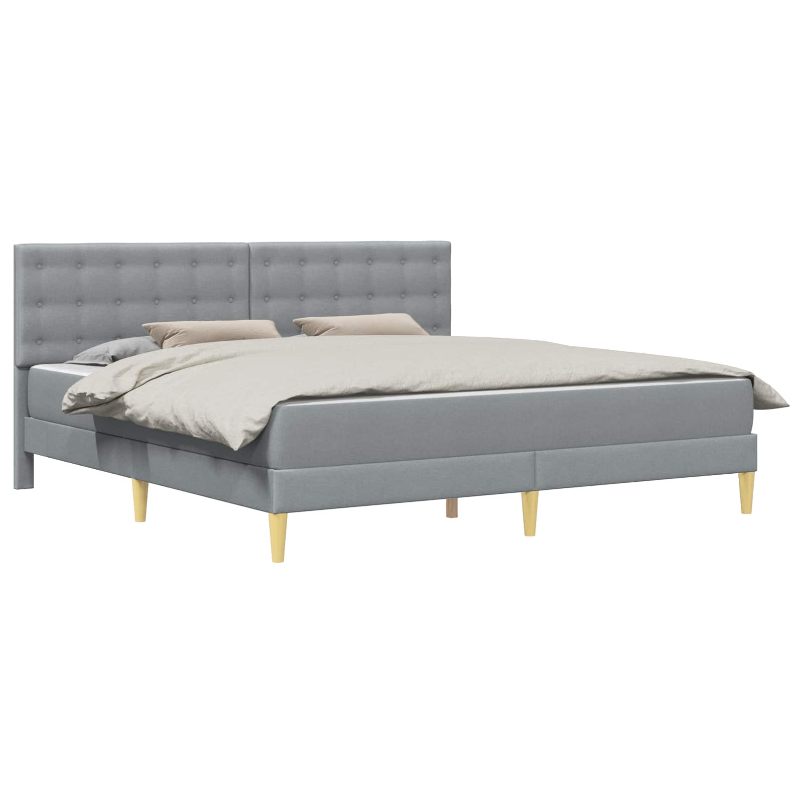 Struttura letto con materasso Grigio chiaro 200 x 200 cm | homemem39