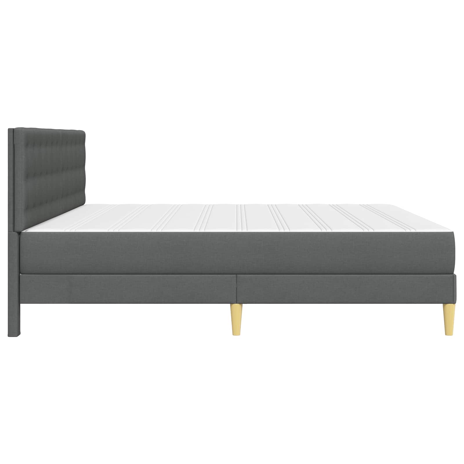 Struttura letto con materasso Grigio scuro 200 x 200 cm Tessuto | homemem39