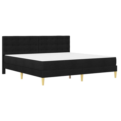 Struttura letto con materasso Nero 200 x 200 cm Tessuto | homemem39