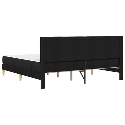 Struttura letto con materasso Nero 200 x 200 cm Tessuto | homemem39