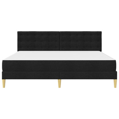 Struttura letto con materasso Nero 200 x 200 cm Tessuto | homemem39