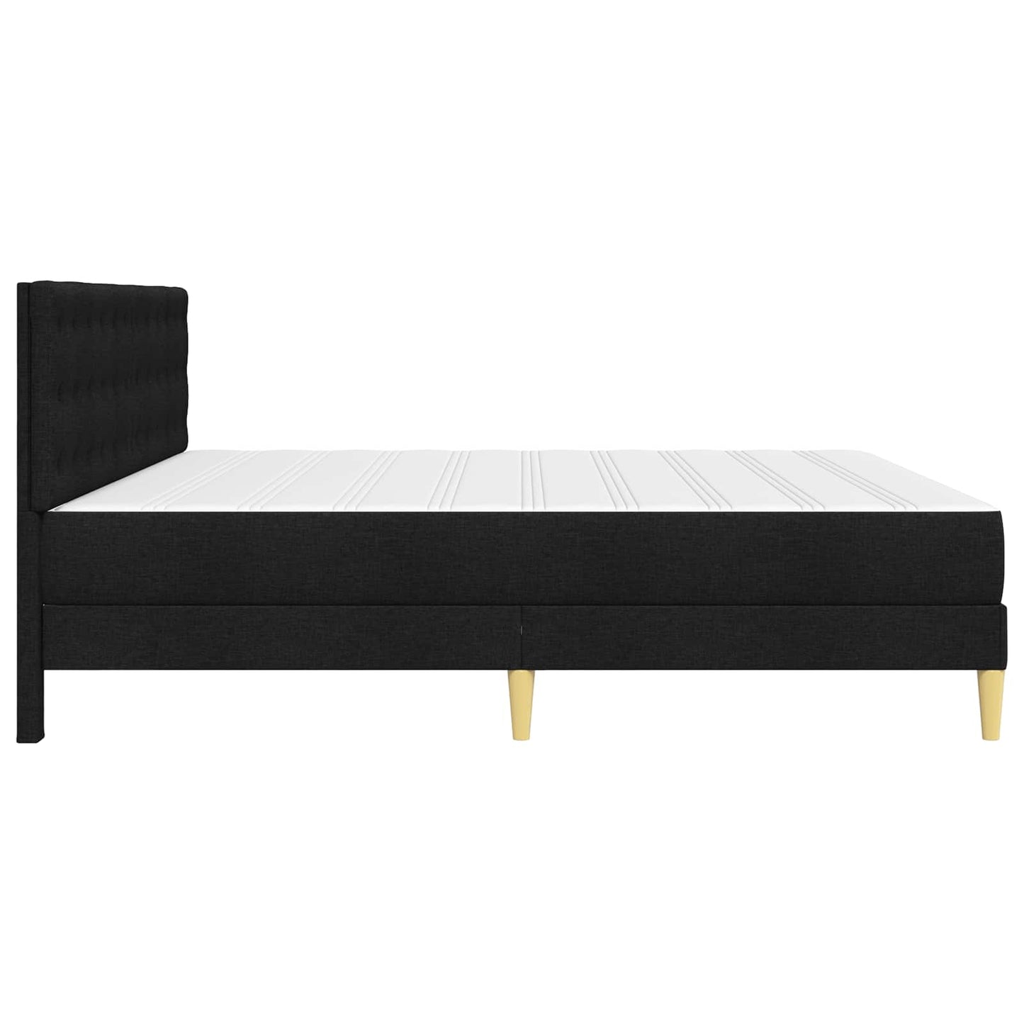 Struttura letto con materasso Nero 200 x 200 cm Tessuto | homemem39