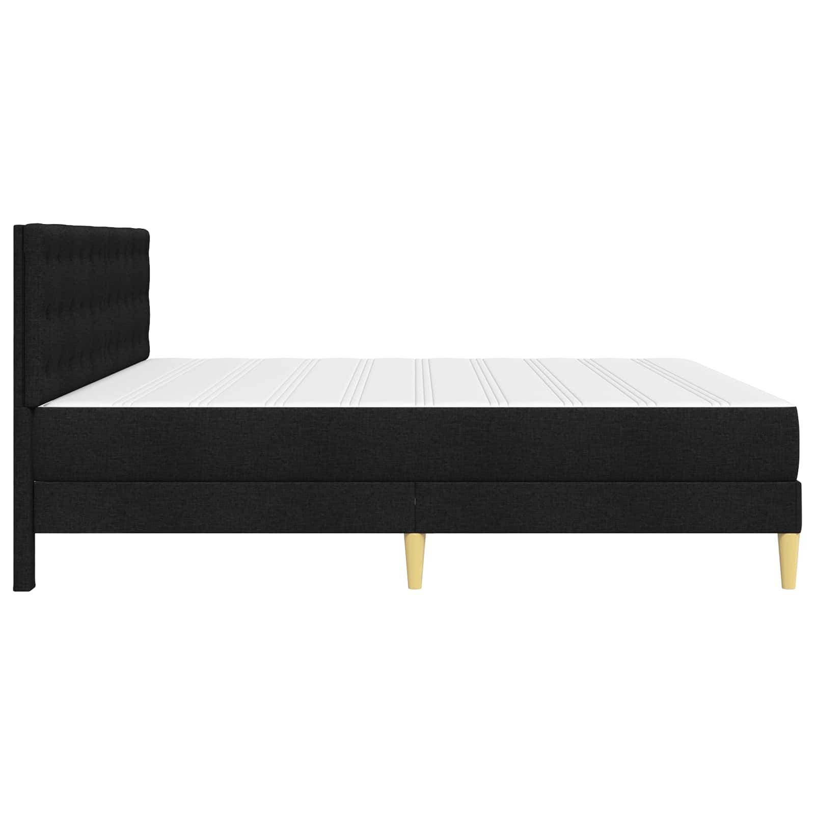 Struttura letto con materasso Nero 200 x 200 cm Tessuto | homemem39