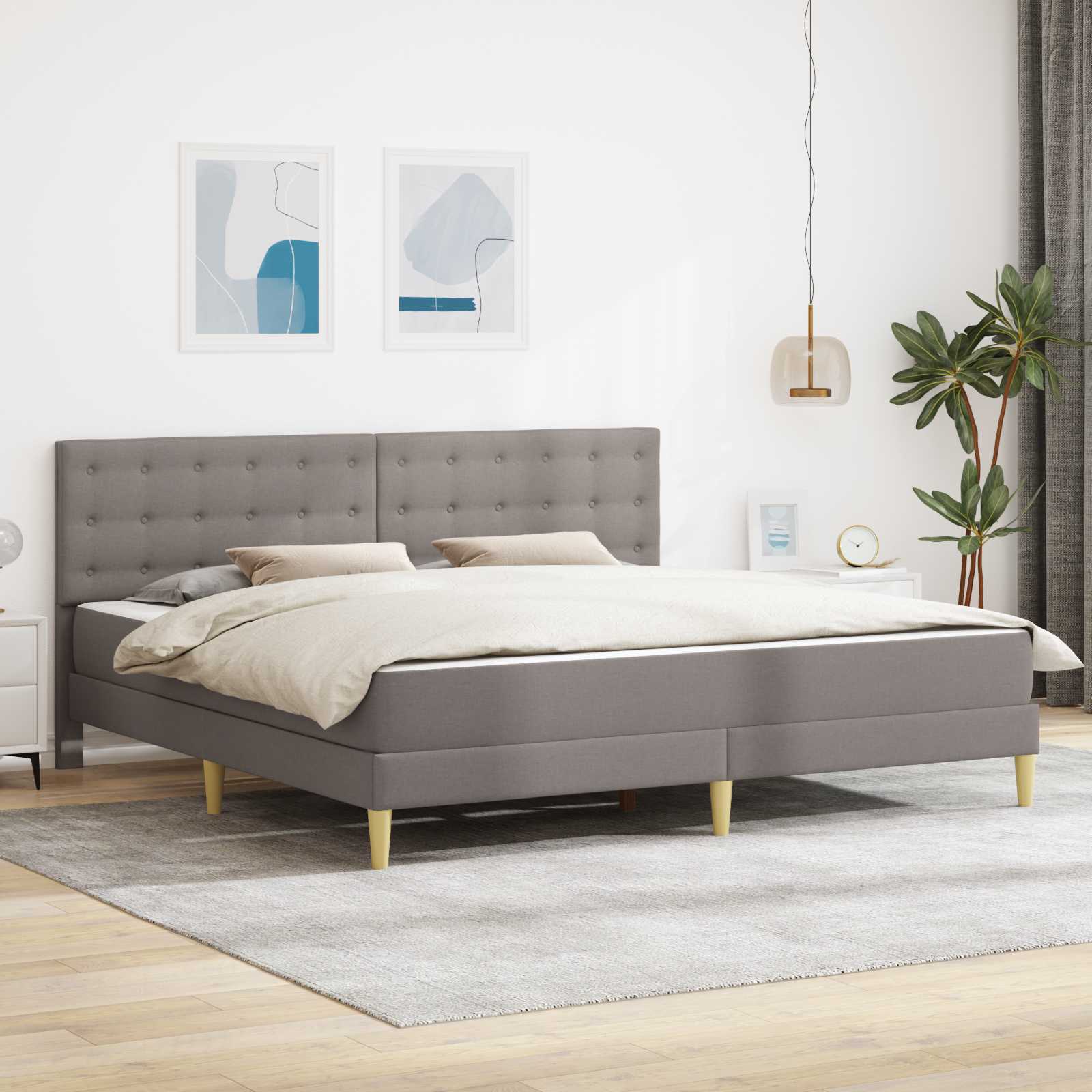 Struttura letto con materasso Talpa 200 x 200 cm Tessuto | homemem39
