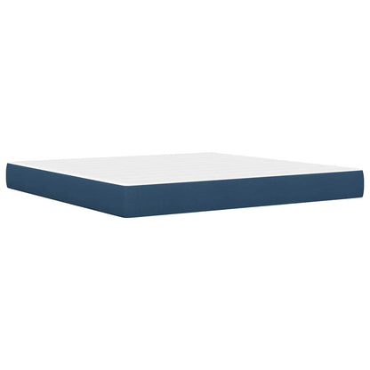 Struttura letto con materasso Blu 200 x 200 cm Tessuto | homemem39