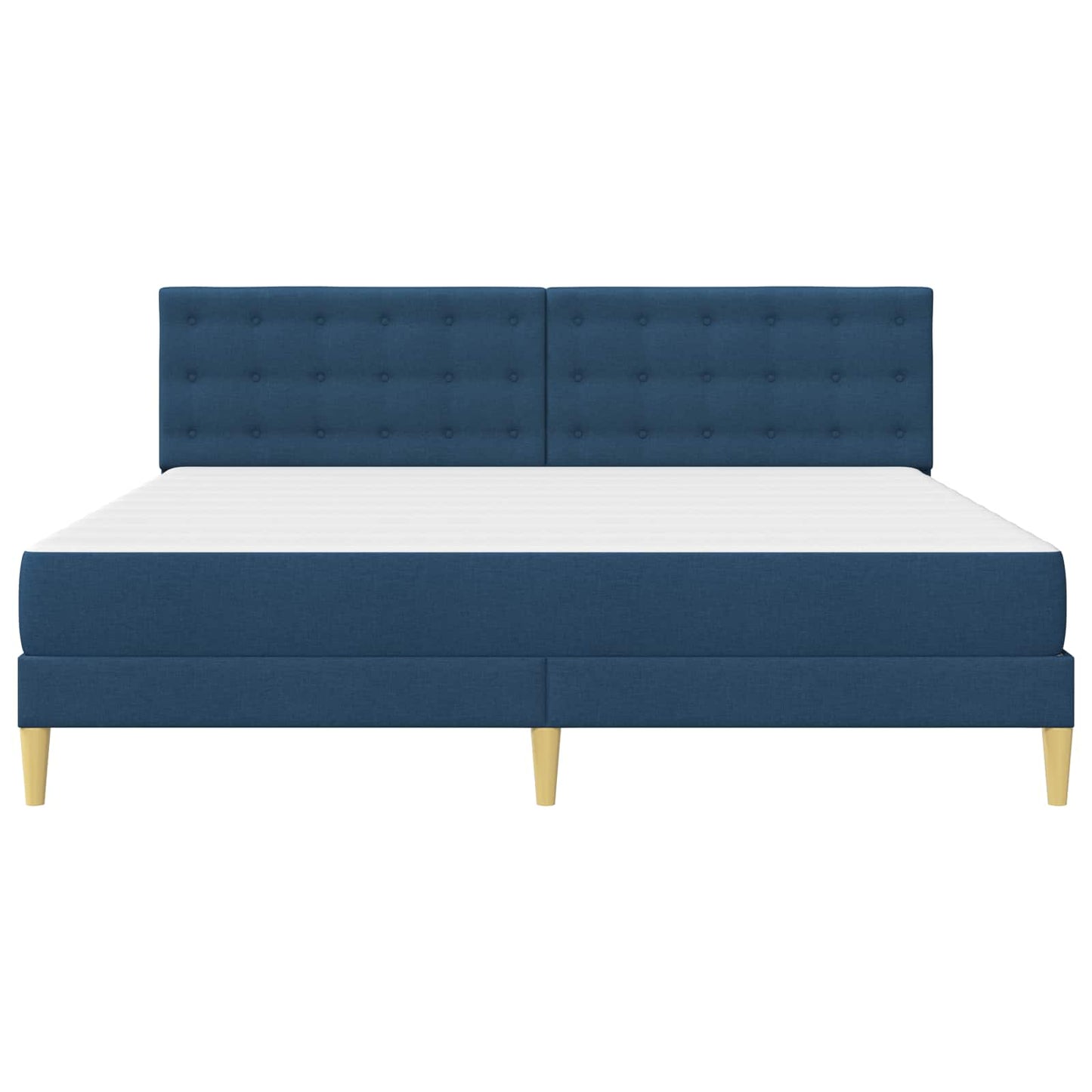 Struttura letto con materasso Blu 200 x 200 cm Tessuto | homemem39