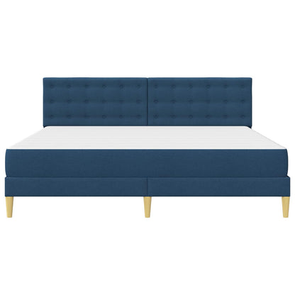Struttura letto con materasso Blu 200 x 200 cm Tessuto | homemem39
