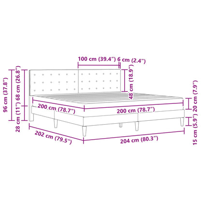 Struttura letto con materasso Blu 200 x 200 cm Tessuto | homemem39