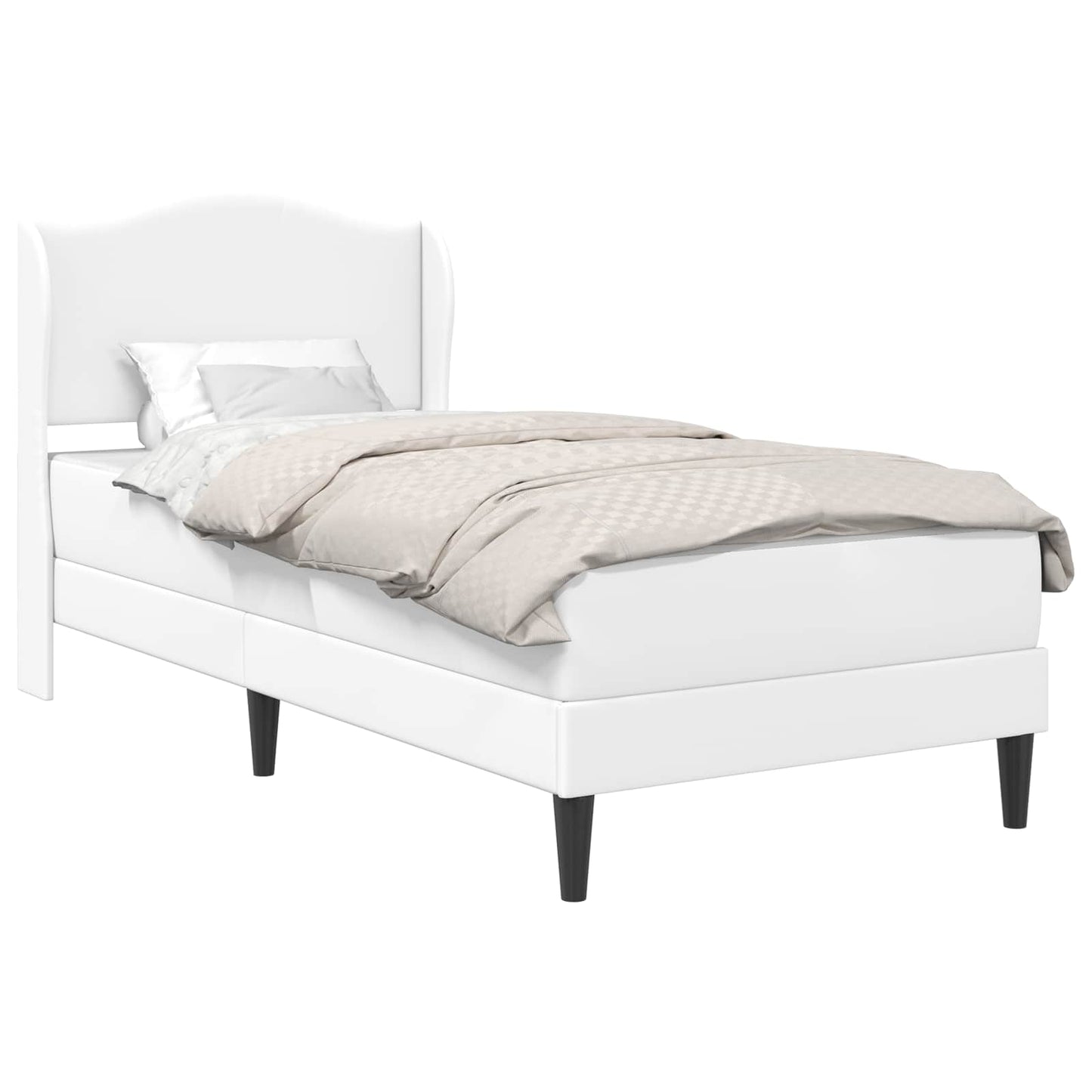 Struttura del letto con testiera Bianco 80 x 200 cm Similpelle | homemem39
