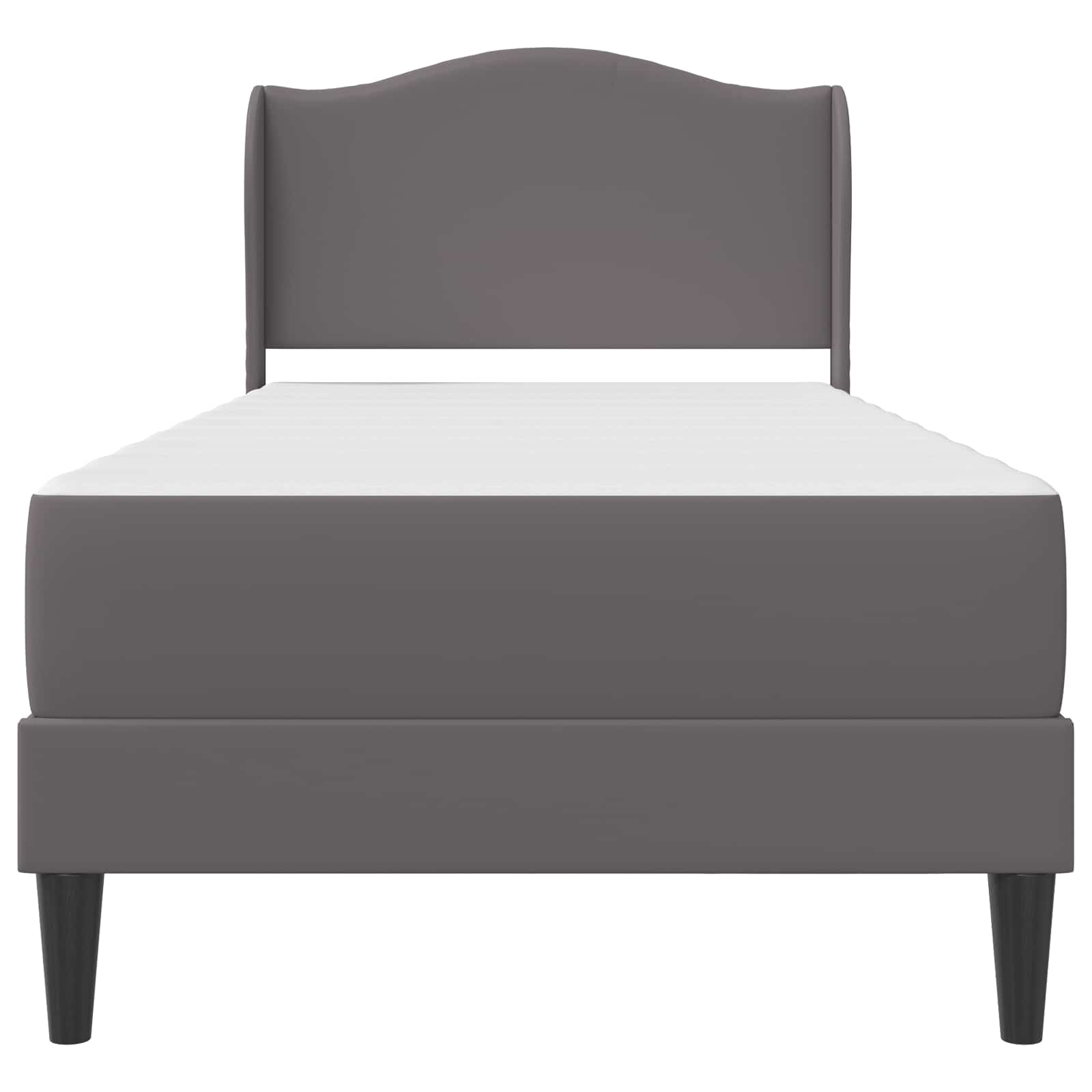 Struttura del letto con testiera Grigio 90 x 190 cm Similpelle | homemem39