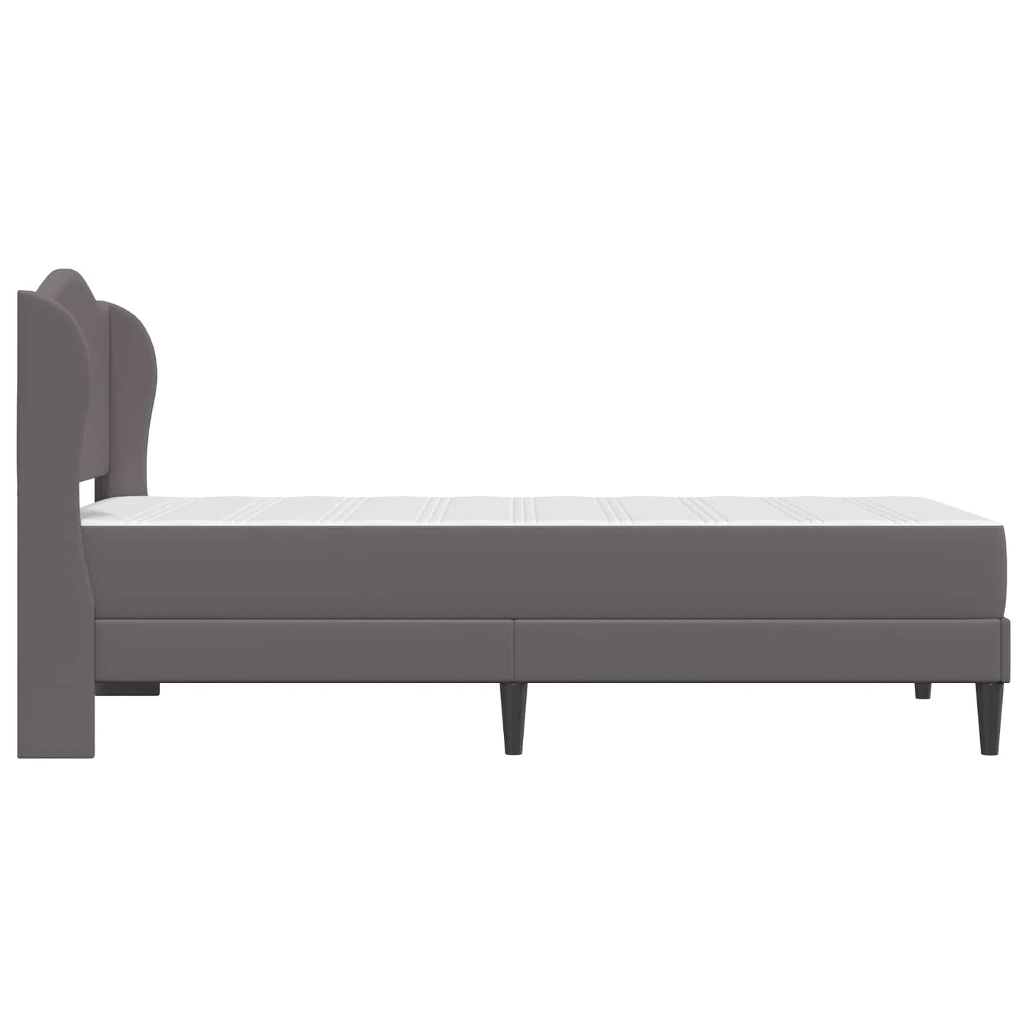 Struttura del letto con testiera Grigio 90 x 190 cm Similpelle | homemem39