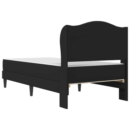 Struttura del letto con testiera Nero 90 x 190 cm Similpelle | homemem39