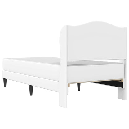 Struttura del letto con testiera Bianco 90 x 190 cm Similpelle | homemem39