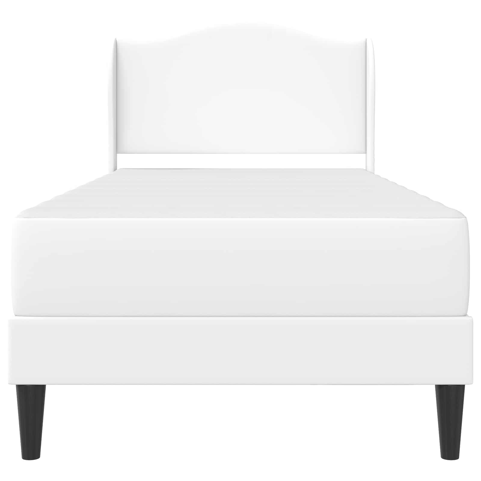 Struttura del letto con testiera Bianco 90 x 190 cm Similpelle | homemem39