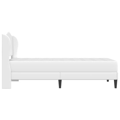 Struttura del letto con testiera Bianco 90 x 190 cm Similpelle | homemem39
