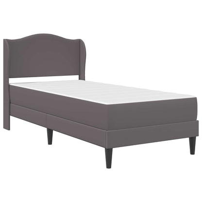 Struttura del letto con testiera Grigio 90 x 200 cm Similpelle | homemem39