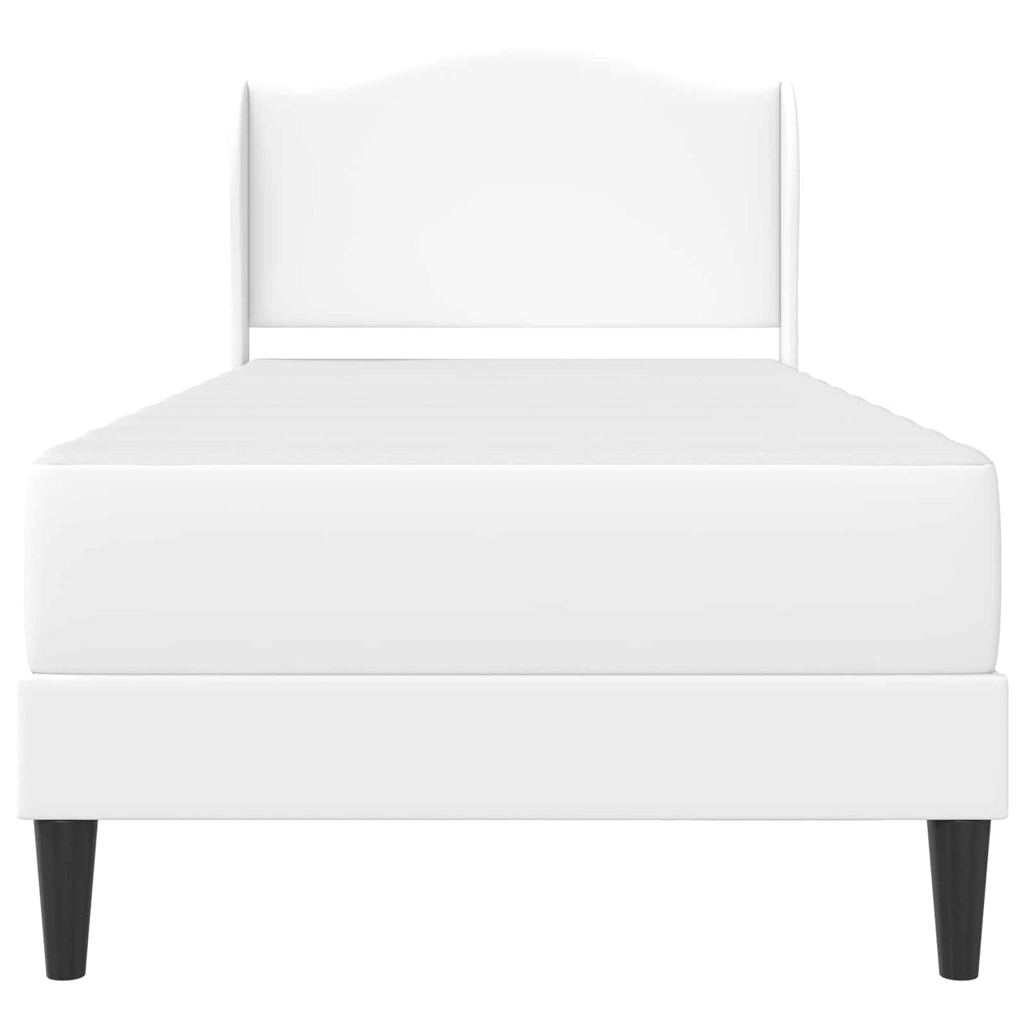 Struttura del letto con testiera Bianco 100 x 200 cm Similpelle | homemem39