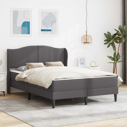 Struttura del letto con testiera Grigio 120 x 190 cm Similpelle | homemem39