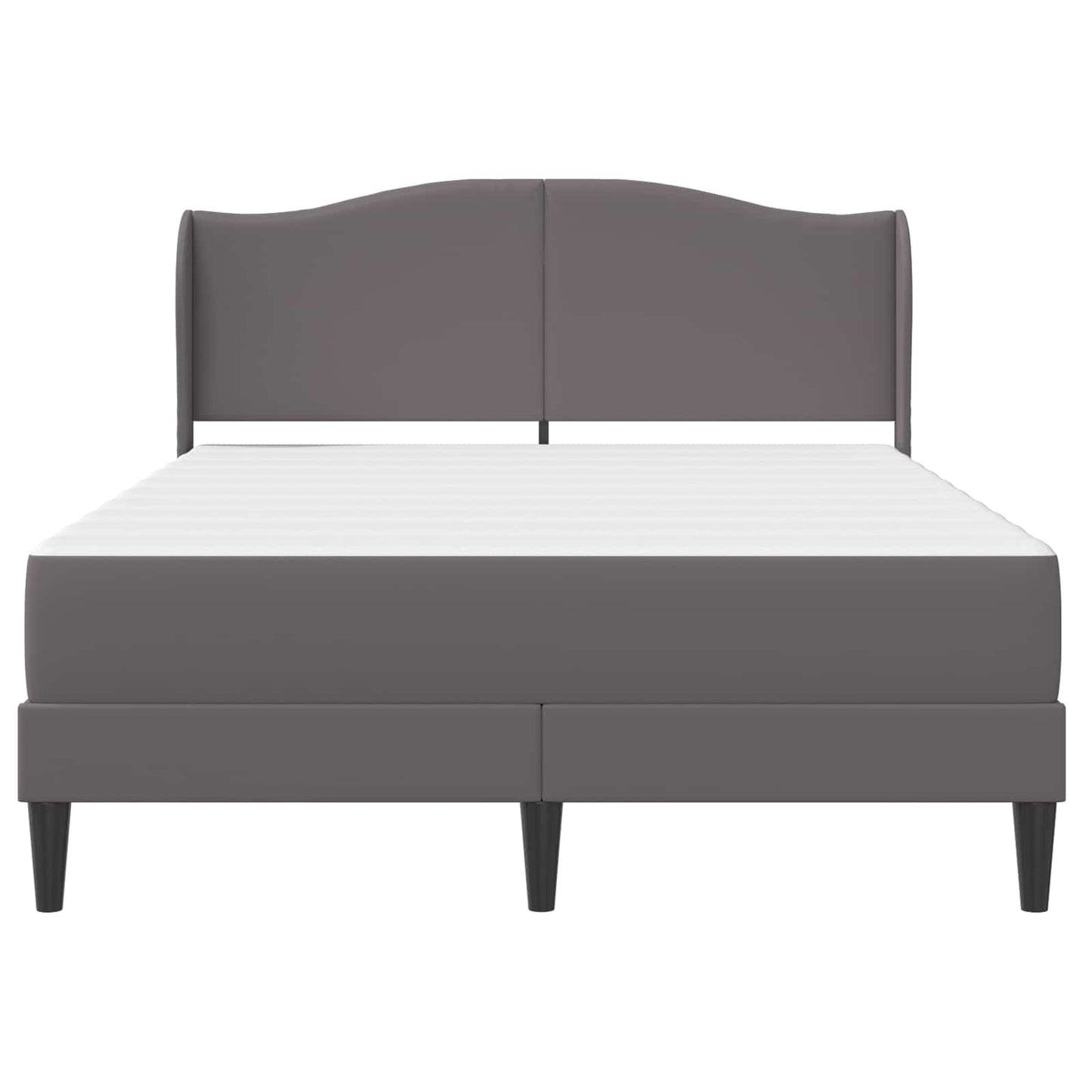 Struttura del letto con testiera Grigio 140 x 190 cm Similpelle | homemem39