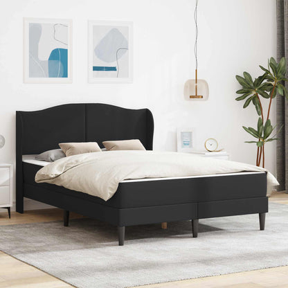 Struttura del letto con testiera Nero 140 x 190 cm Similpelle | homemem39
