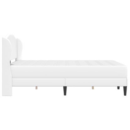 Struttura del letto con testiera Bianco 140 x 190 cm Similpelle | homemem39