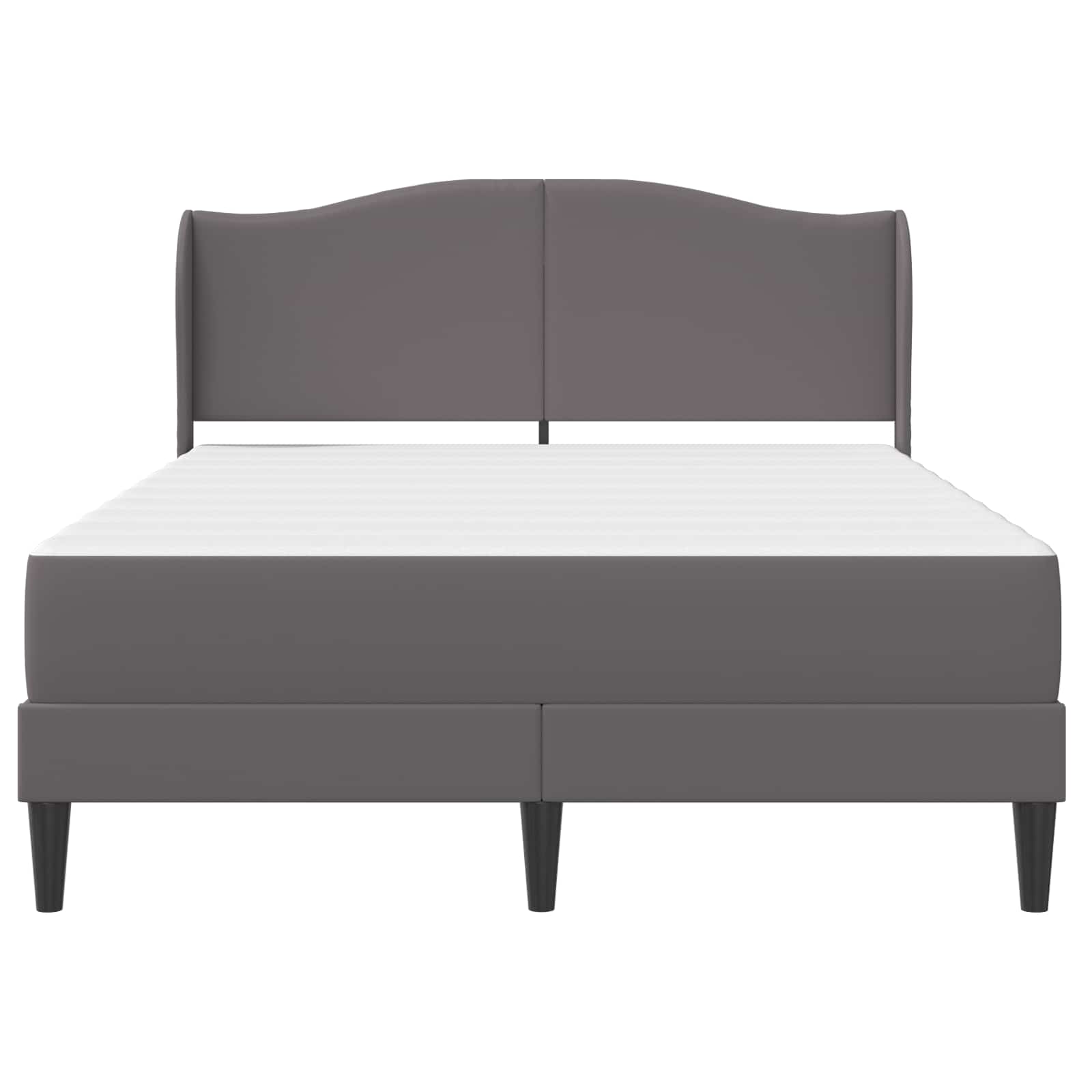Struttura del letto con testiera Grigio 140 x 200 cm Similpelle | homemem39