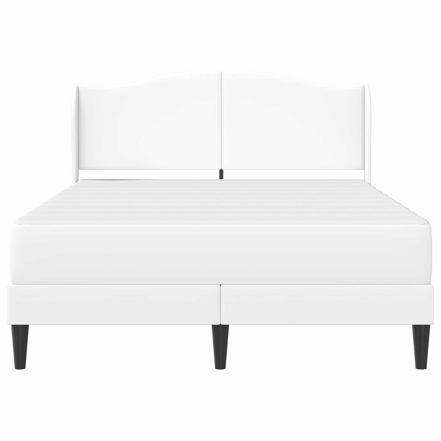 Struttura del letto con testiera Bianco 140 x 200 cm Similpelle | homemem39