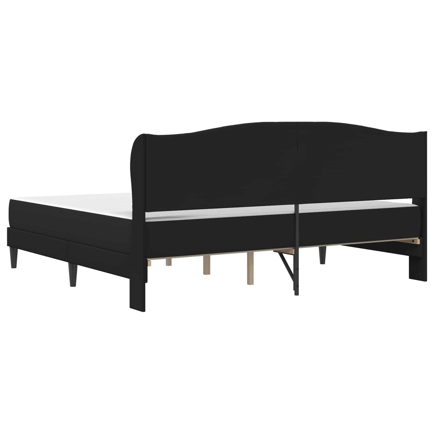 Struttura del letto con testiera Nero 180 x 200 cm Similpelle | homemem39