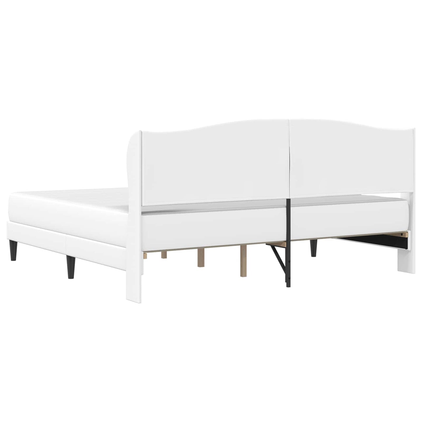 Struttura del letto con testiera Bianco 180 x 200 cm Similpelle | homemem39
