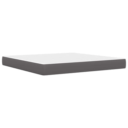 Struttura del letto con testiera Grigio 200 x 200 cm Similpelle | homemem39