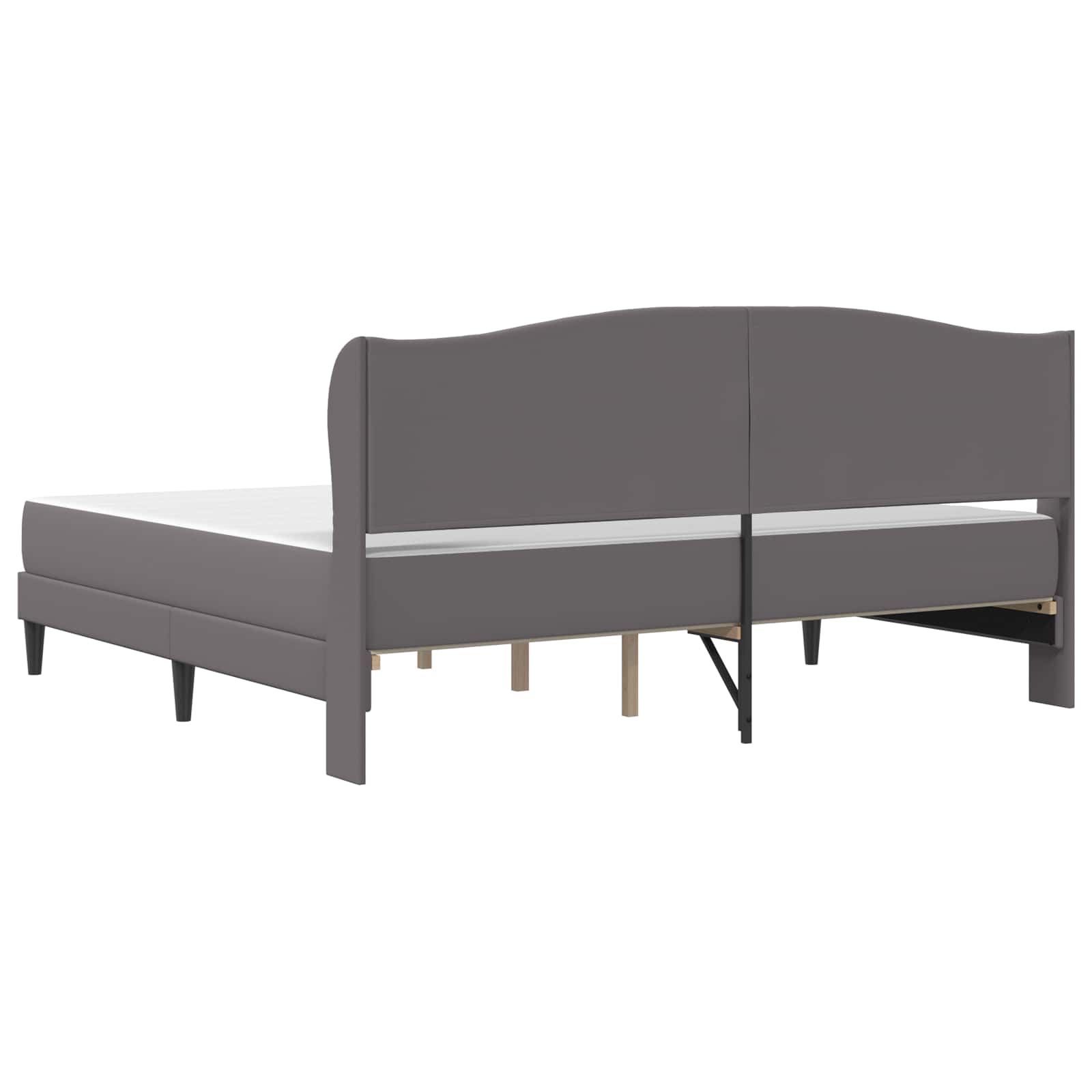 Struttura del letto con testiera Grigio 200 x 200 cm Similpelle | homemem39