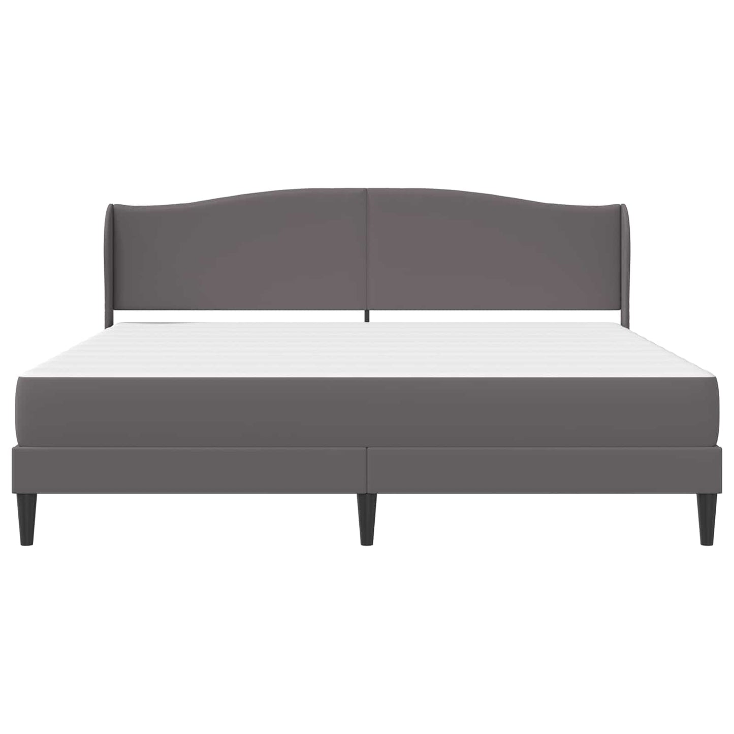 Struttura del letto con testiera Grigio 200 x 200 cm Similpelle | homemem39