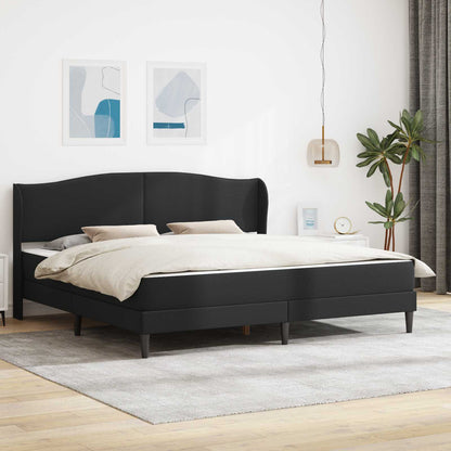 Struttura del letto con testiera Nero 200 x 200 cm Similpelle | homemem39