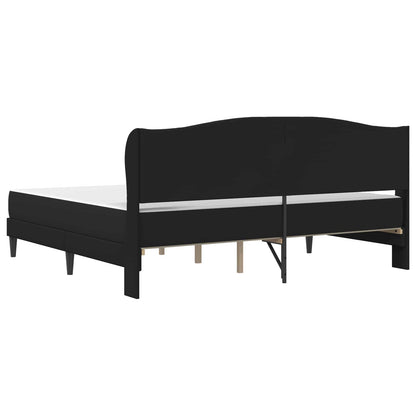 Struttura del letto con testiera Nero 200 x 200 cm Similpelle | homemem39