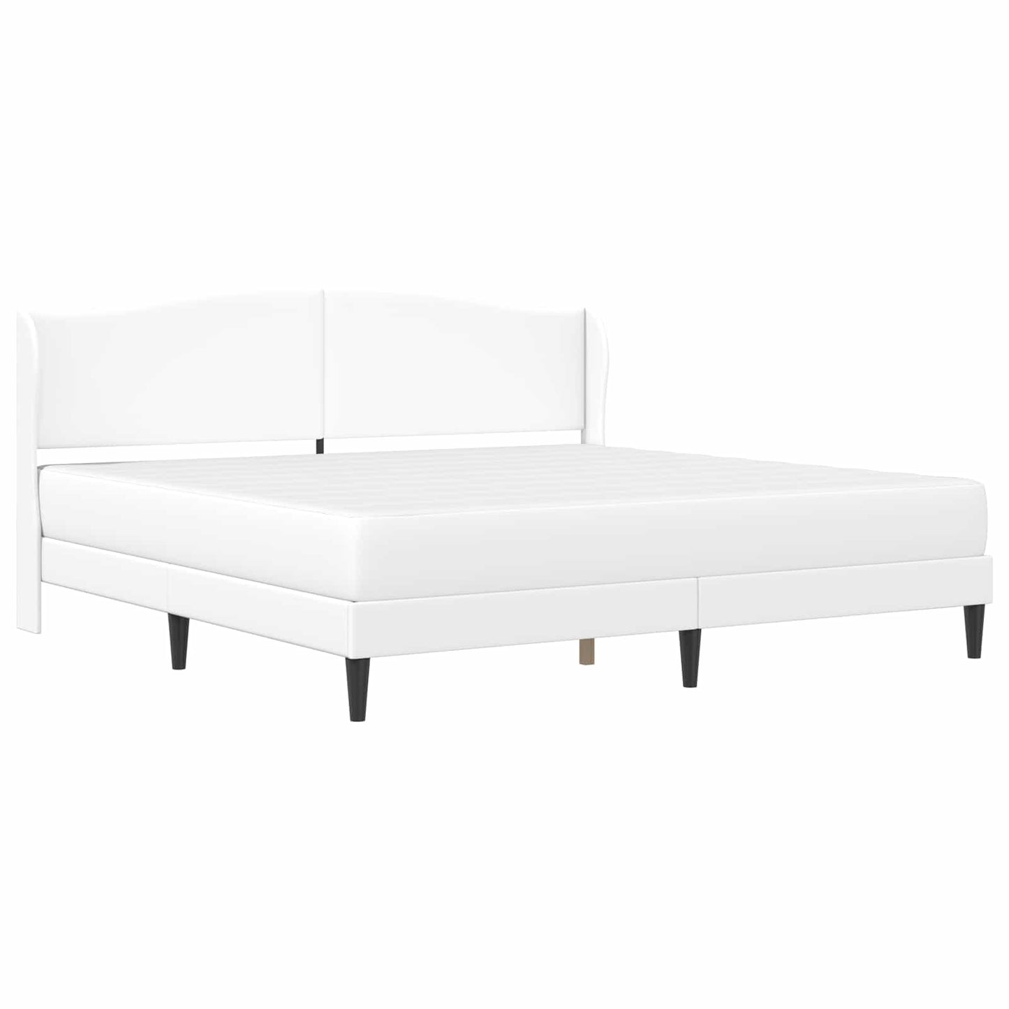 Struttura del letto con testiera Bianco 200 x 200 cm Similpelle | homemem39
