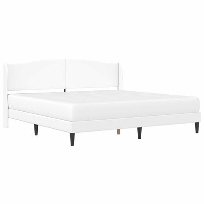 Struttura del letto con testiera Bianco 200 x 200 cm Similpelle | homemem39