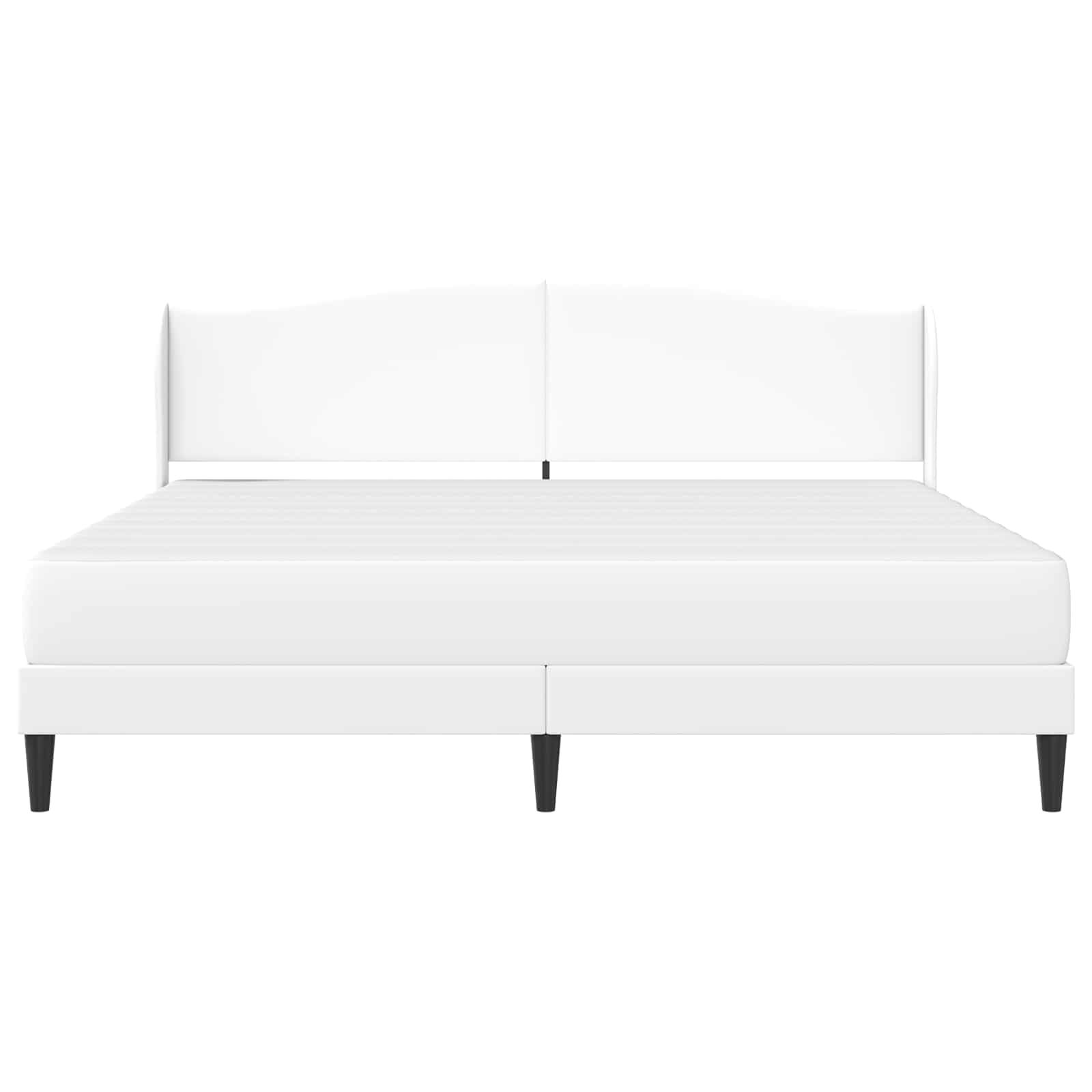 Struttura del letto con testiera Bianco 200 x 200 cm Similpelle | homemem39