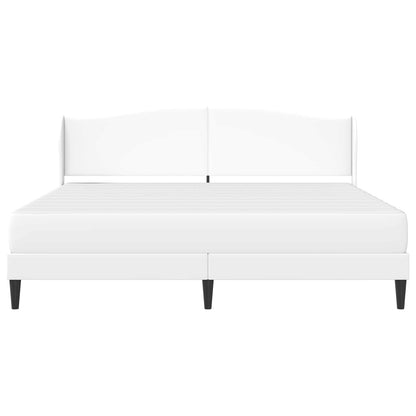 Struttura del letto con testiera Bianco 200 x 200 cm Similpelle | homemem39