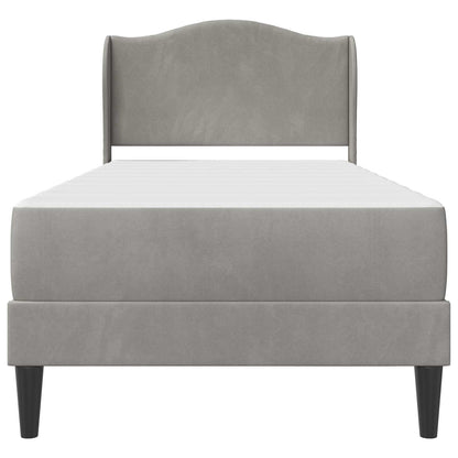 Struttura del letto Grigio Chiaro 80 x 200 cm Velluto | homemem39