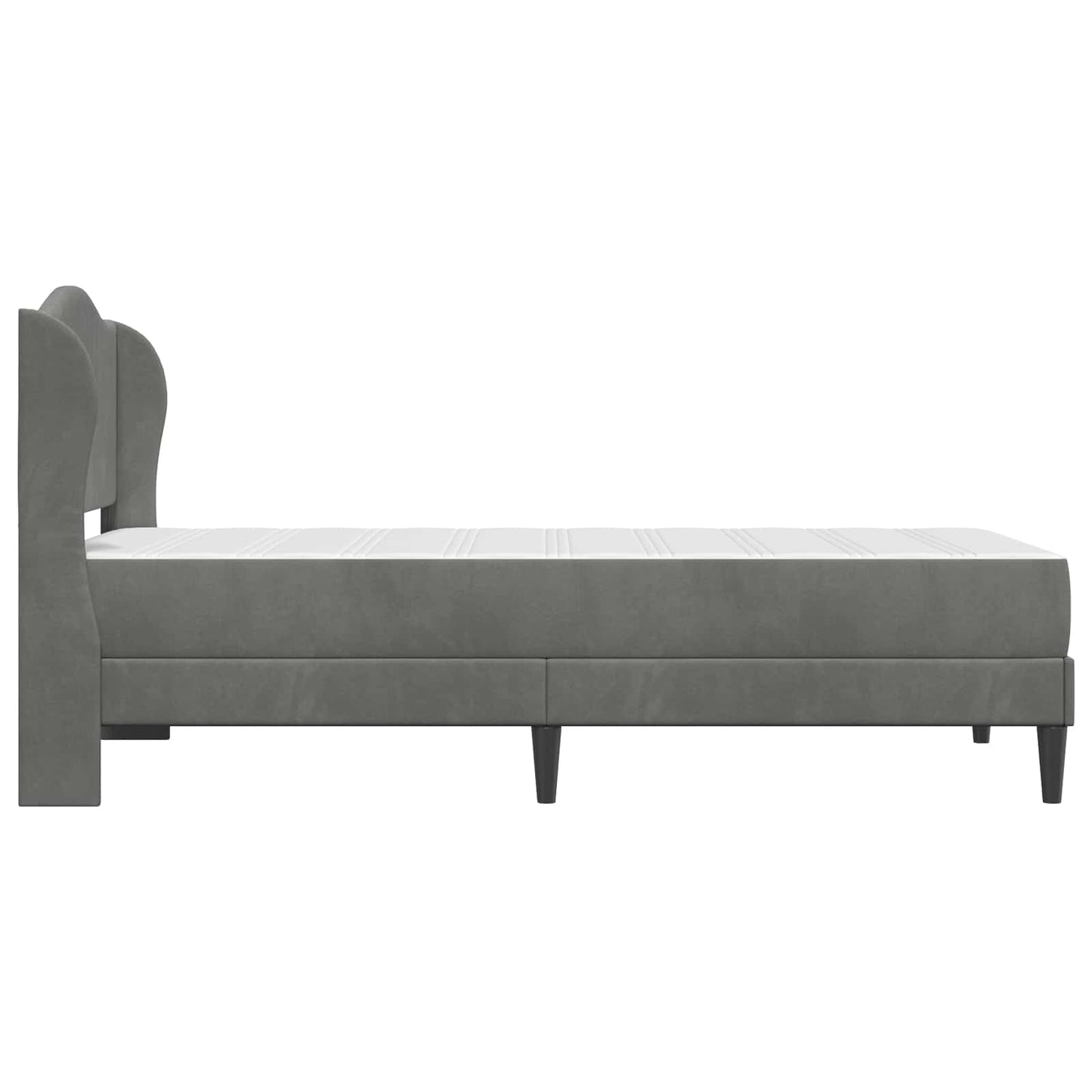 Struttura del letto Grigio Scuro 80 x 200 cm Velluto | homemem39
