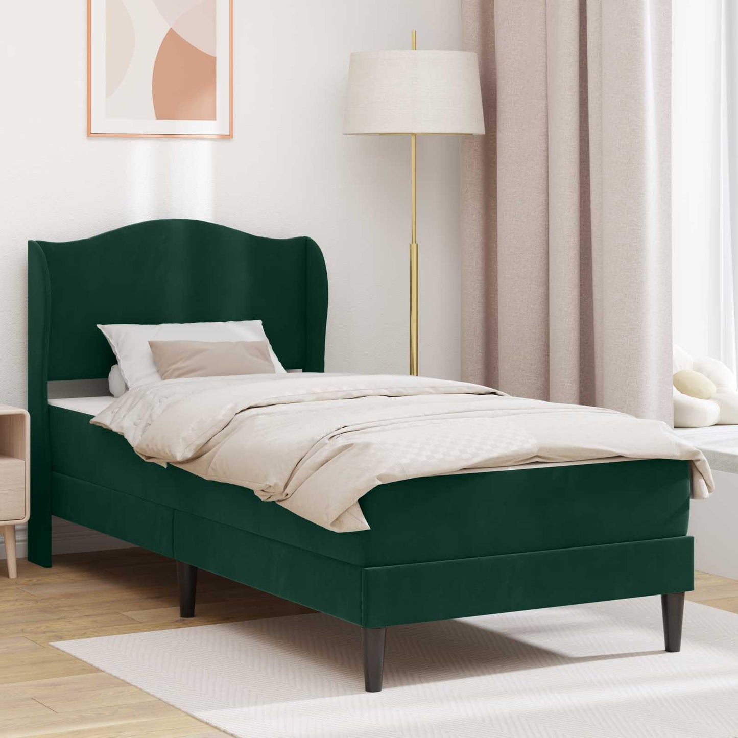Struttura del letto Verde Scuro 80 x 200 cm Velluto | homemem39