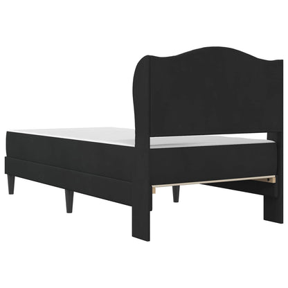 Struttura del letto con testiera Nero 80 x 200 cm Velluto