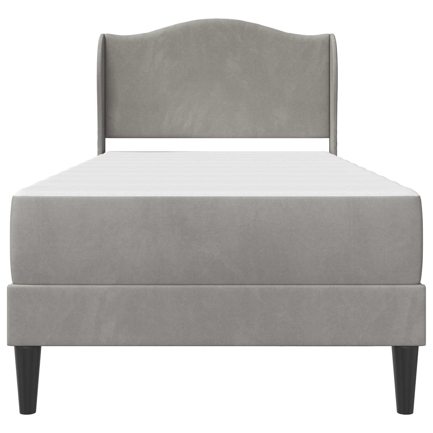 Struttura del letto 2 pcs Grigio Chiaro 90 x 190 cm Velluto | homemem39