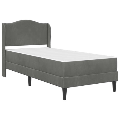 Struttura del letto Grigio Scuro 90 x 190 cm Velluto | homemem39