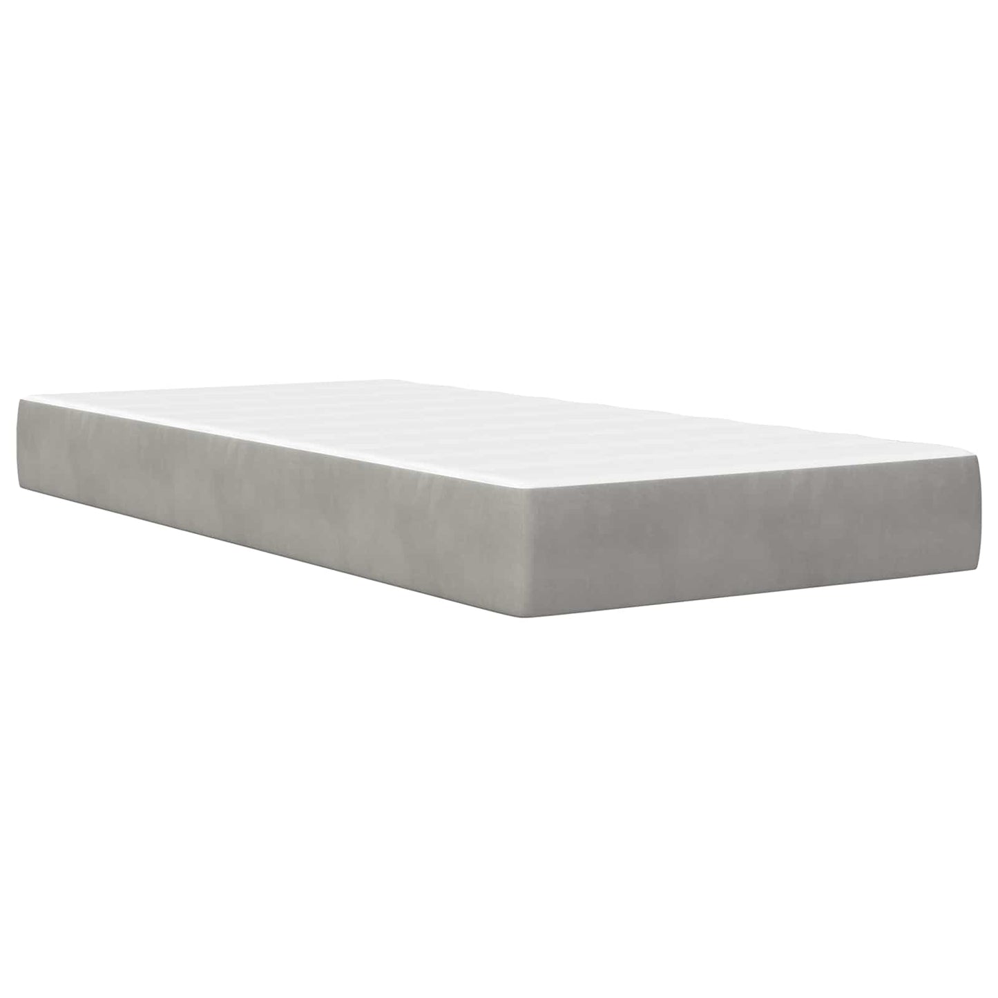 Struttura del letto Grigio Chiaro 90 x 200 cm Velluto | homemem39
