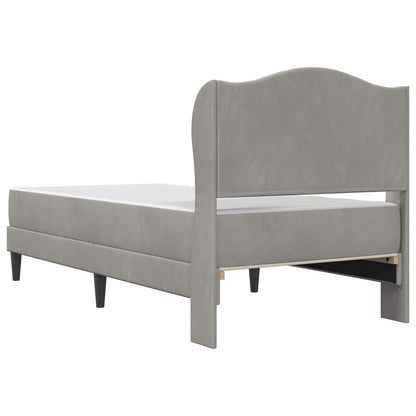 Struttura del letto Grigio Chiaro 90 x 200 cm Velluto | homemem39