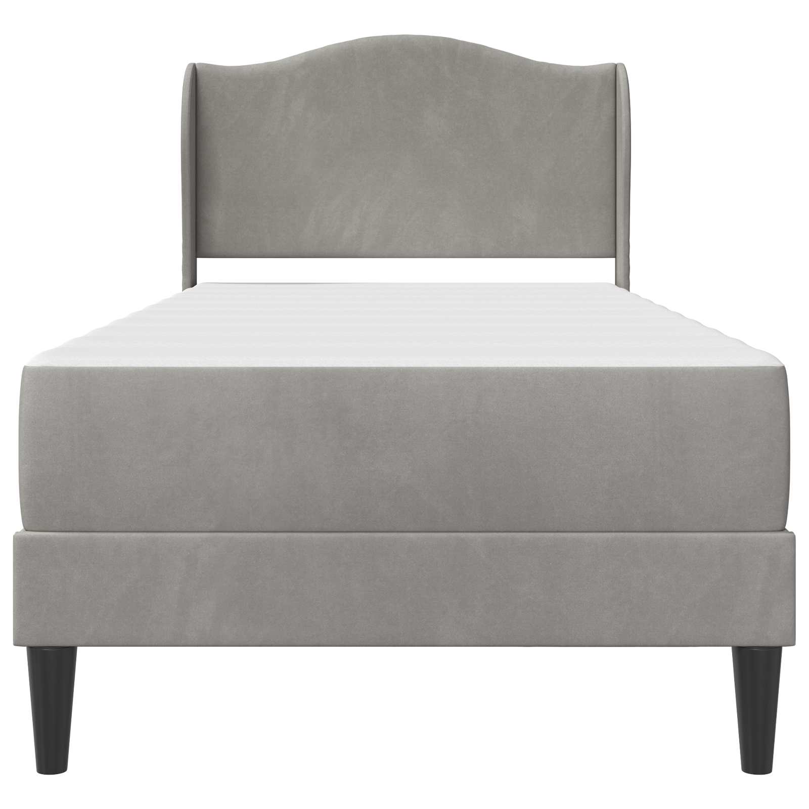 Struttura del letto Grigio Chiaro 90 x 200 cm Velluto | homemem39