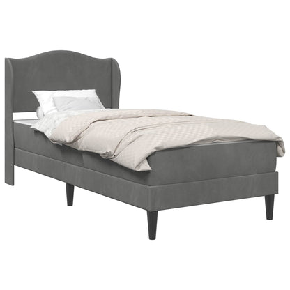 Struttura del letto Grigio Scuro 90 x 200 cm Velluto