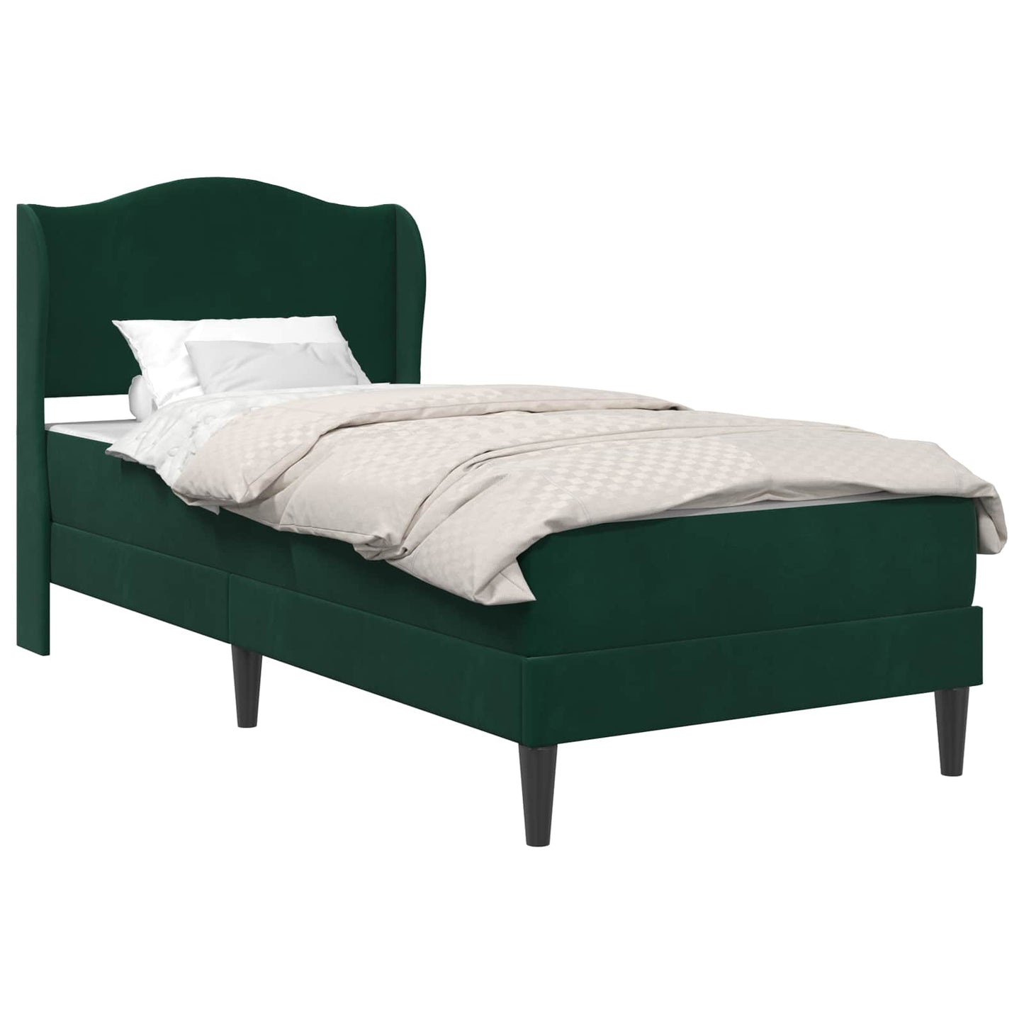 Struttura del letto Verde Scuro 90 x 200 cm Velluto | homemem39