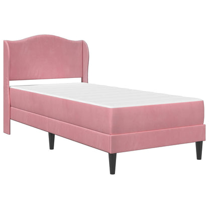 Struttura del letto con testiera Rosa 90 x 200 cm Velluto | homemem39